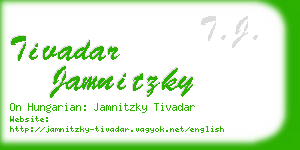 tivadar jamnitzky business card